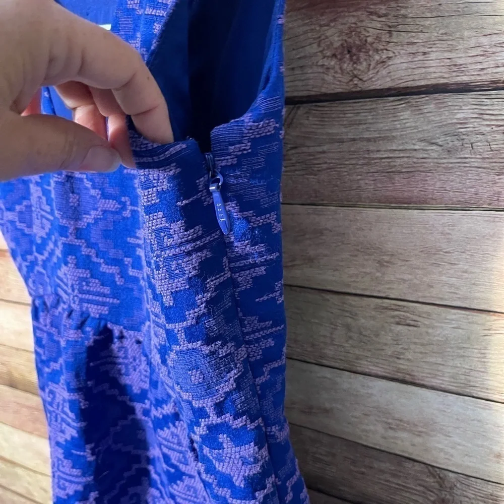 Maeve Anthropologie Averie Dress Womens  Jacquard Embroidered  Sleeveless Size 0 - Picture 7 of 10